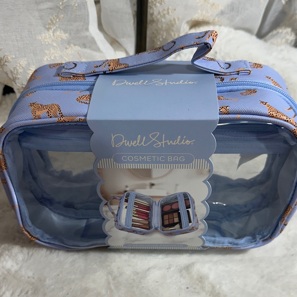 Dwell studios 2 spacious packets cosmetic bag